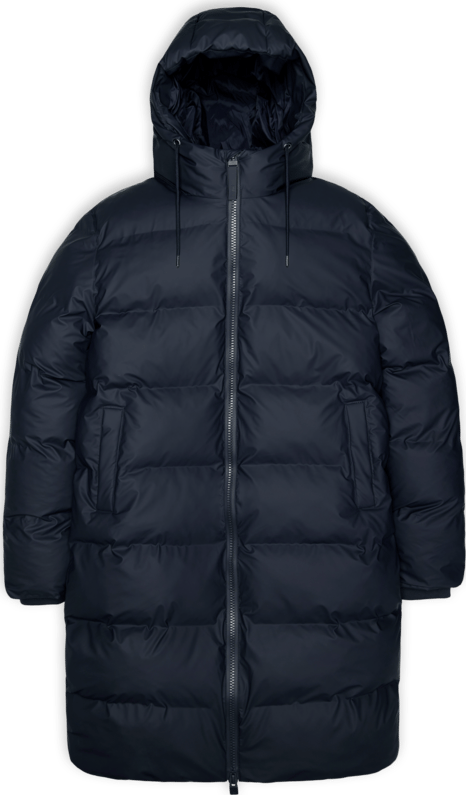 Rains Unisex Alta Long Puffer Jacket Navy Rains