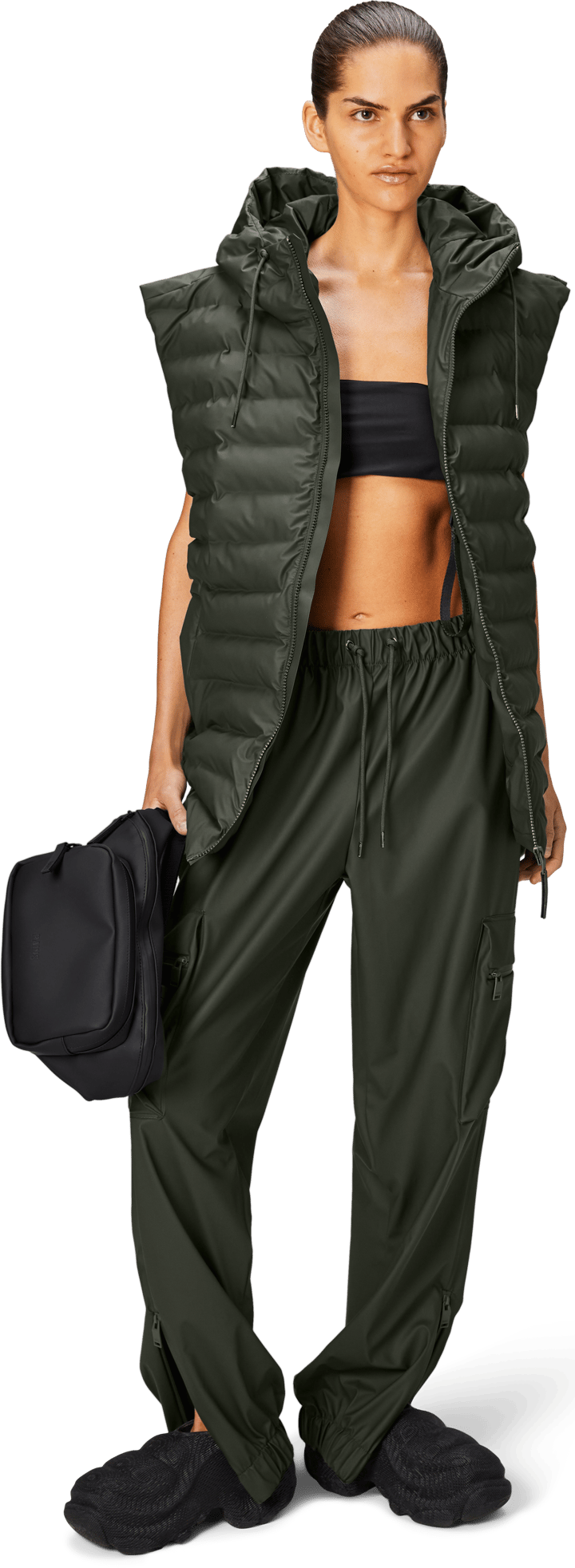 Rains Unisex Cargo Rain Pants Regular W3 Green Rains