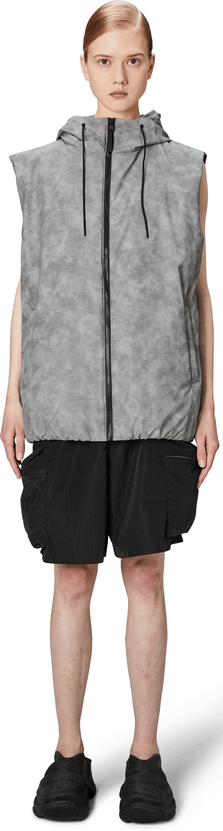 Rains Unisex Lohja Vest W3T1 Distressed Grey Rains