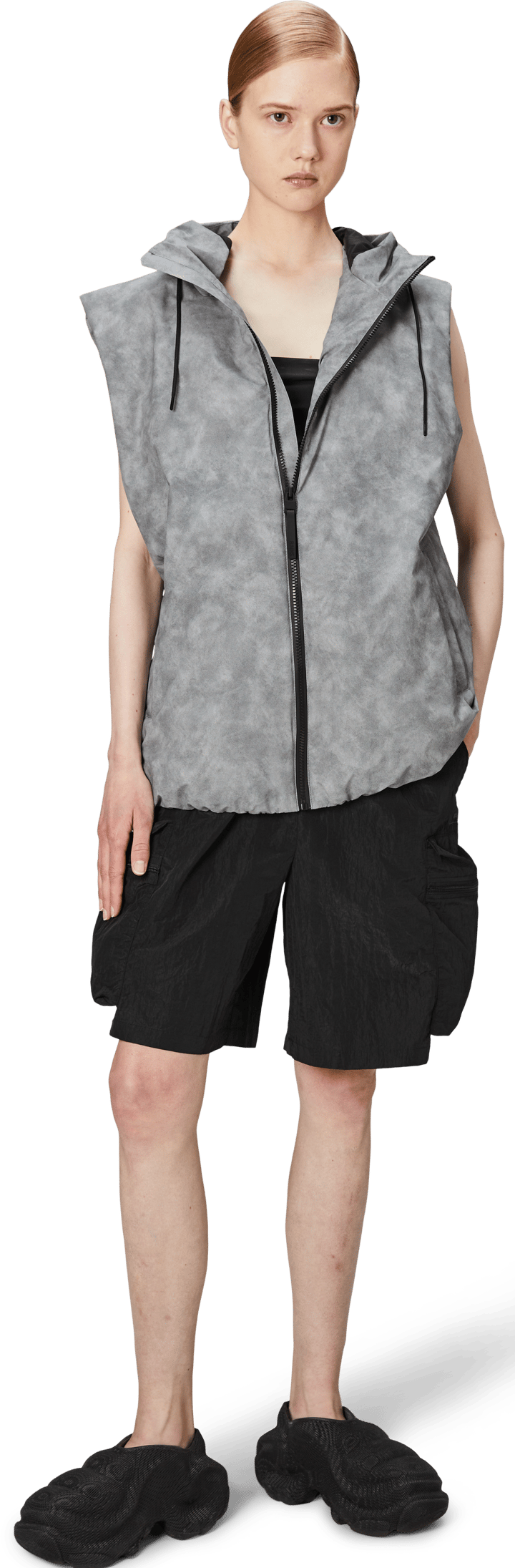 Rains Unisex Lohja Vest W3T1 Distressed Grey Rains