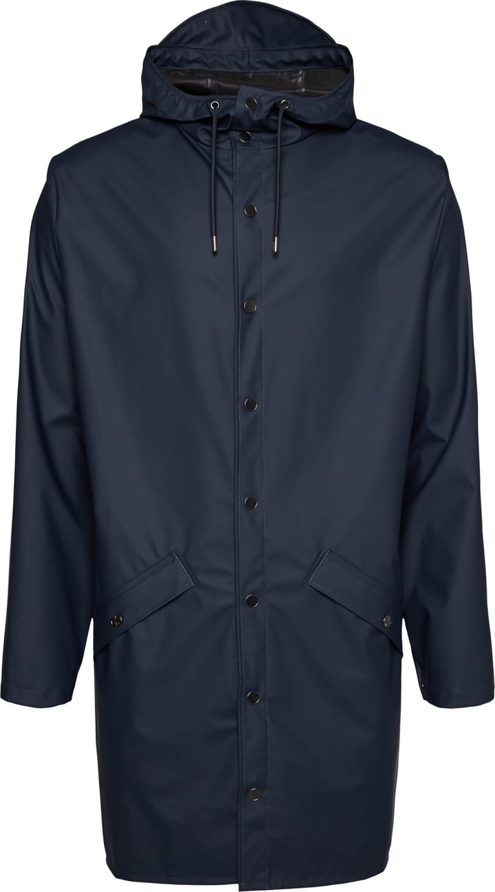 Rains Unisex Long Jacket Navy Rains