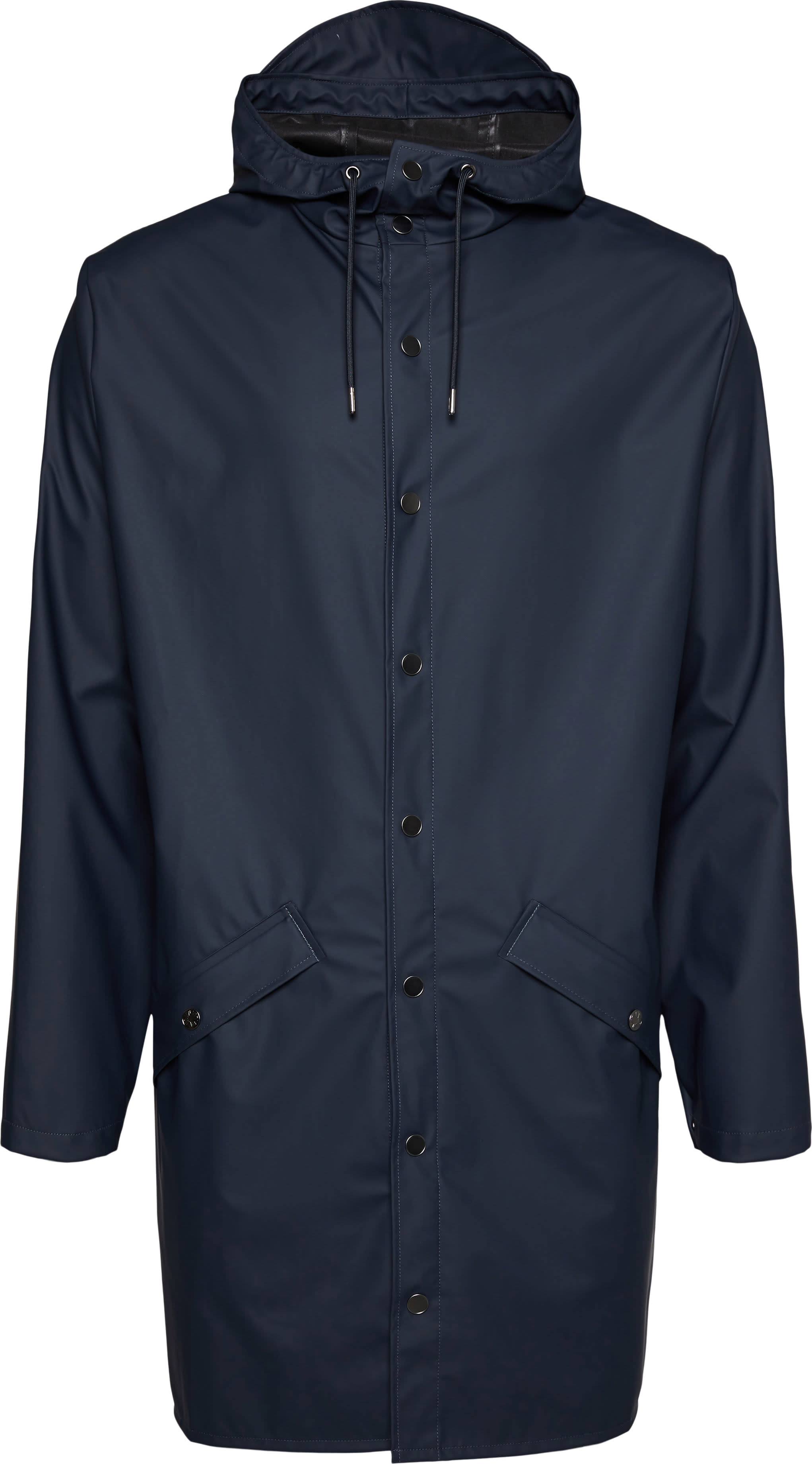 Rains Unisex Long Jacket Navy Regnjakker XL