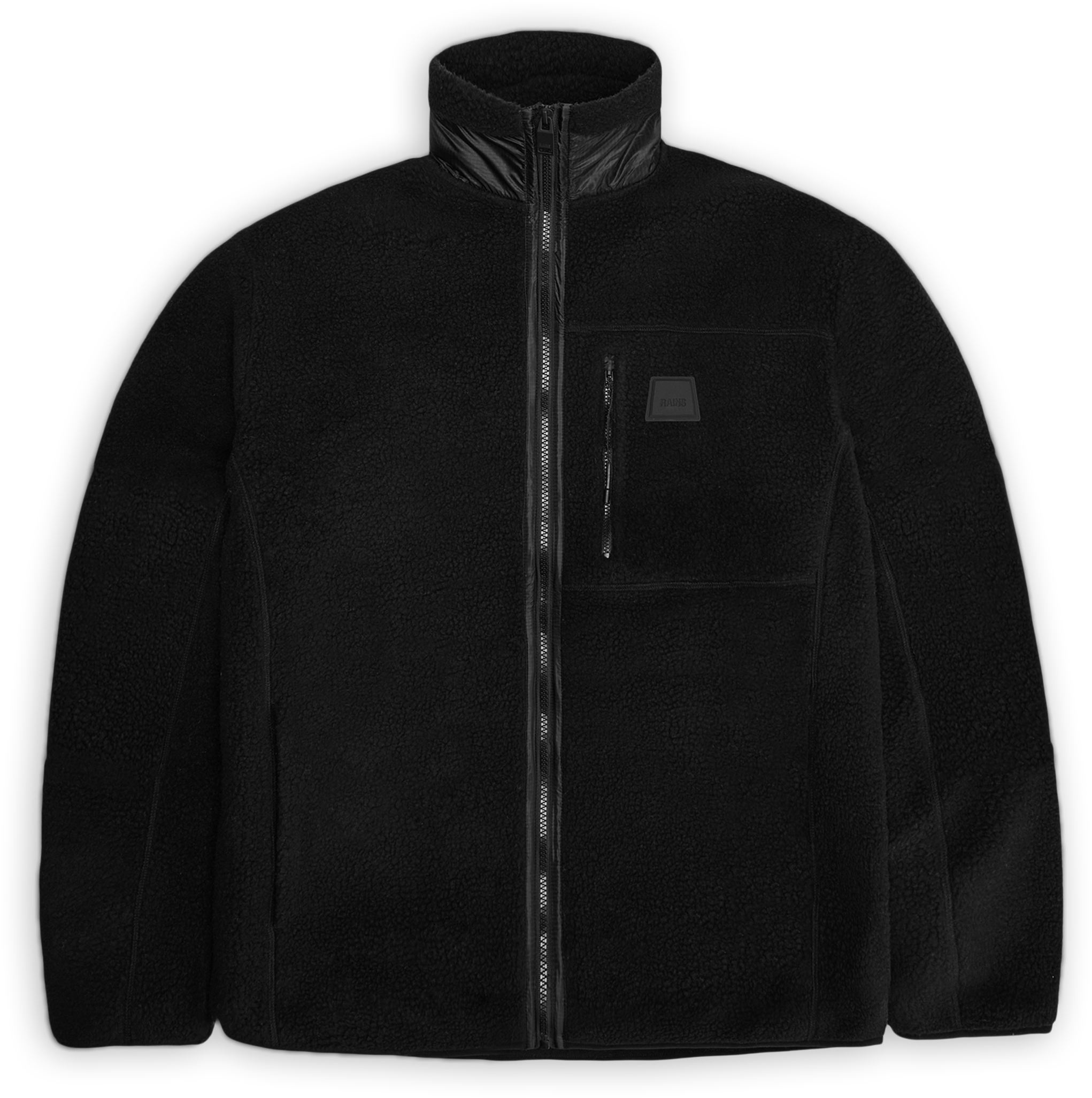 Rains Rains Unisex Yermo Fleece Jacket T1 Black XS, Black