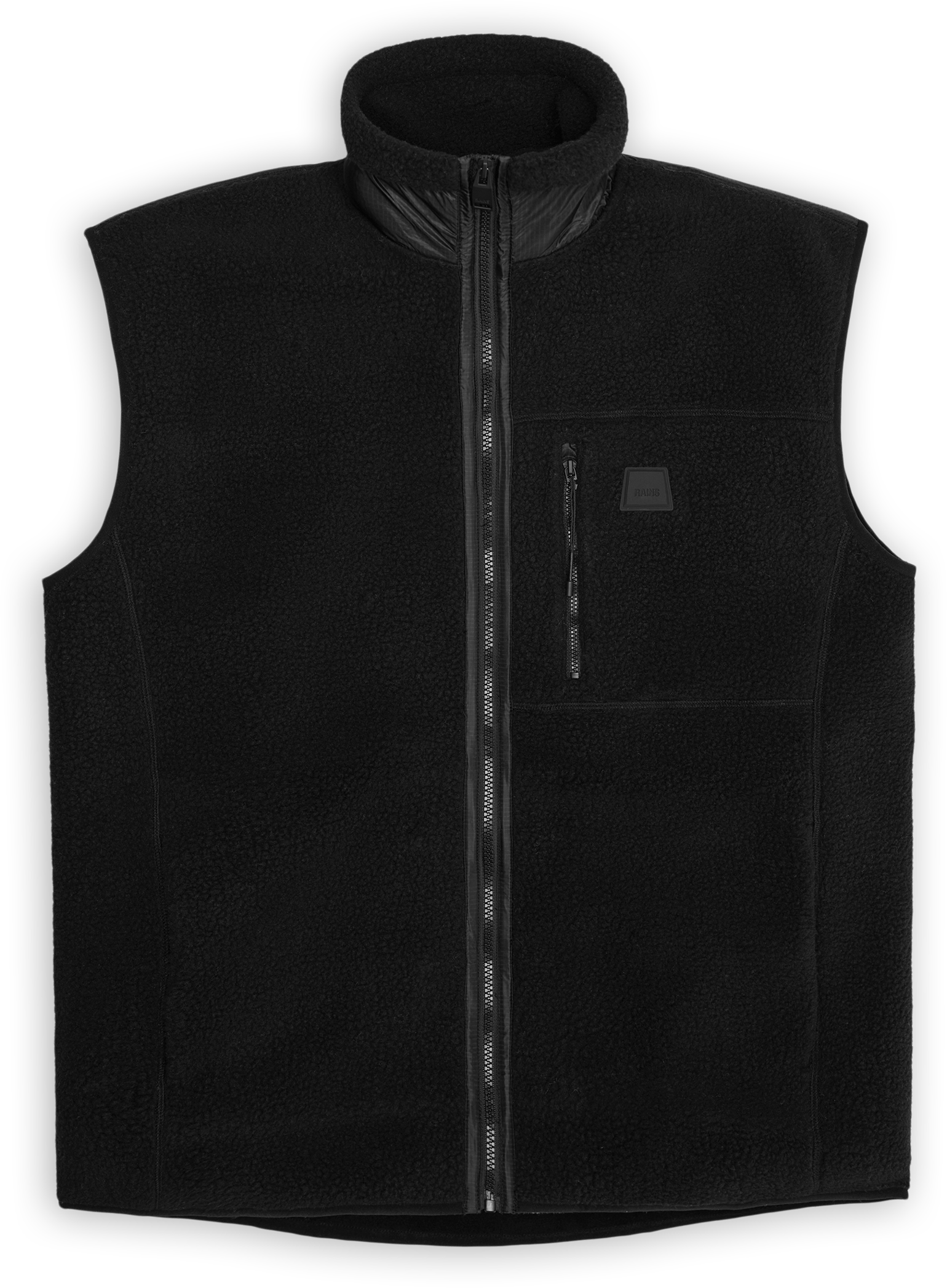 Rains Unisex Yermo Fleece Vest T1 Black