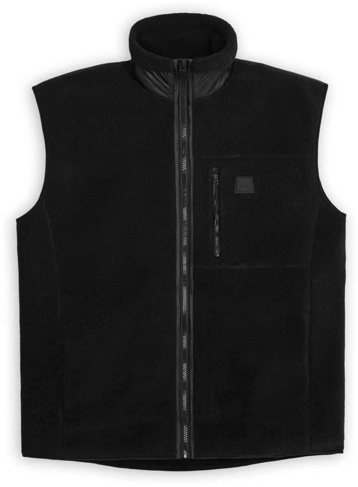 Rains Unisex Yermo Fleece Vest T1 Black Rains
