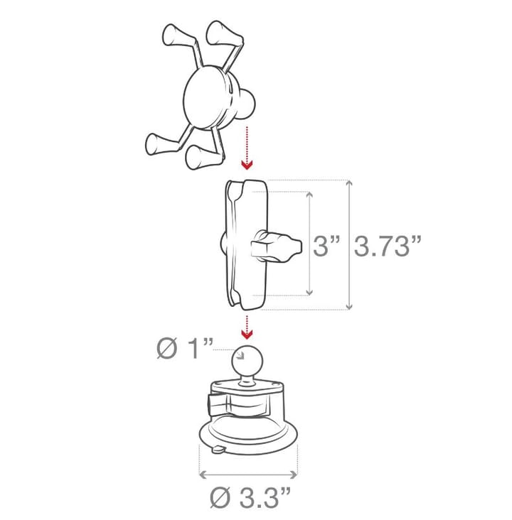 RAM Mounts Ram Mounts Suction Mount Ram X-Grip Mobilholder Med Sugekoppfeste RAM Mounts RAM Mounts Ram Mounts Suction Mount Ram X-Grip Mobilholder Med Sugekoppfeste RAM Mounts