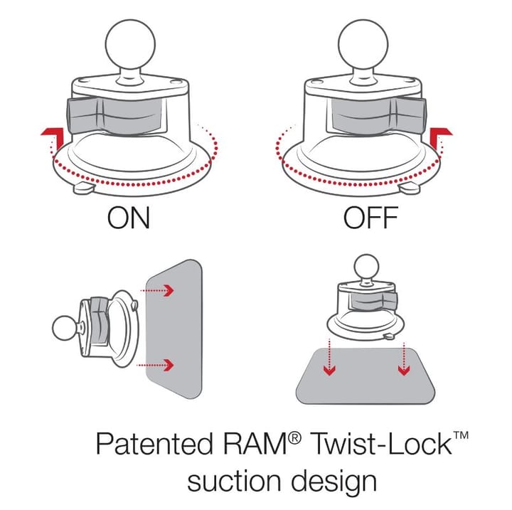 RAM Mounts Ram Mounts Suction Mount Ram X-Grip Mobilholder Med Sugekoppfeste RAM Mounts RAM Mounts Ram Mounts Suction Mount Ram X-Grip Mobilholder Med Sugekoppfeste RAM Mounts