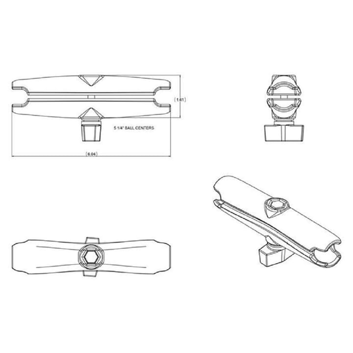 RAM Mounts Ram Double Socket Arm - B Size Long Lang Arm For Kulefester I Størrelse B RAM Mounts RAM Mounts Ram Double Socket Arm - B Size Long Lang Arm For Kulefester I Størrelse B RAM Mounts