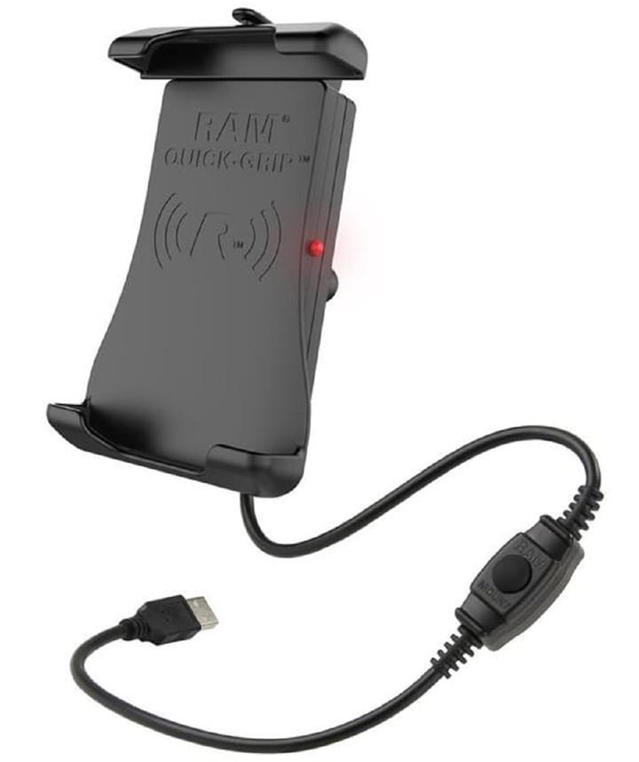 RAM Mounts Ram Quick-Grip Wireless Charging Holder Vanntett Trådløs Lader Til Telefoner RAM Mounts RAM Mounts Ram Quick-Grip Wireless Charging Holder Vanntett Trådløs Lader Til Telefoner RAM Mounts