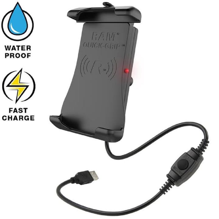RAM Mounts Ram Quick-Grip Wireless Charging Holder Vanntett Trådløs Lader Til Telefoner RAM Mounts RAM Mounts Ram Quick-Grip Wireless Charging Holder Vanntett Trådløs Lader Til Telefoner RAM Mounts