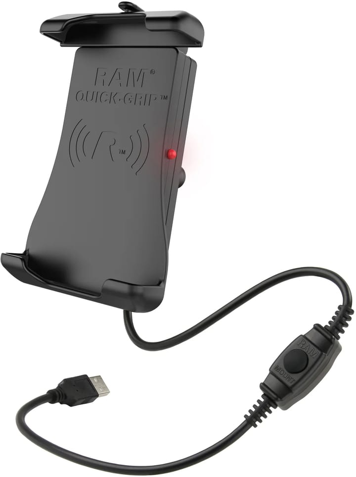 RAM Mounts Ram Quick-Grip Wireless Charging Holder Vanntett Trådløs Lader Til Telefoner RAM Mounts RAM Mounts Ram Quick-Grip Wireless Charging Holder Vanntett Trådløs Lader Til Telefoner RAM Mounts