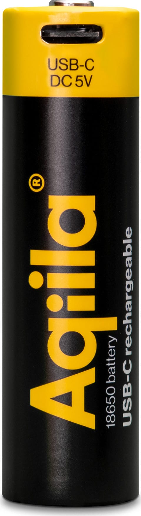 Aqiila USB-C Rechargeable 18650 Battery (3,7 V / 2000 mAh) 1-pack Black Aqiila