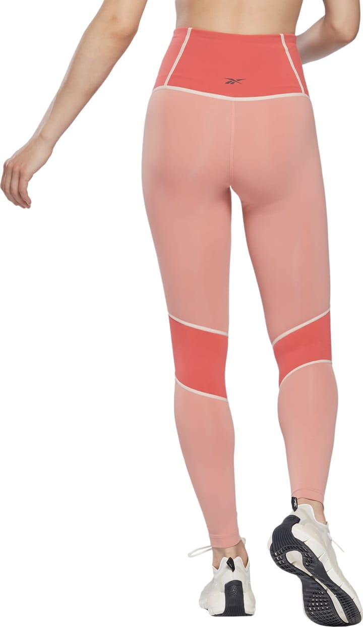 Reebok Women s Lux High Waisted Colorblock Tights Cancor
