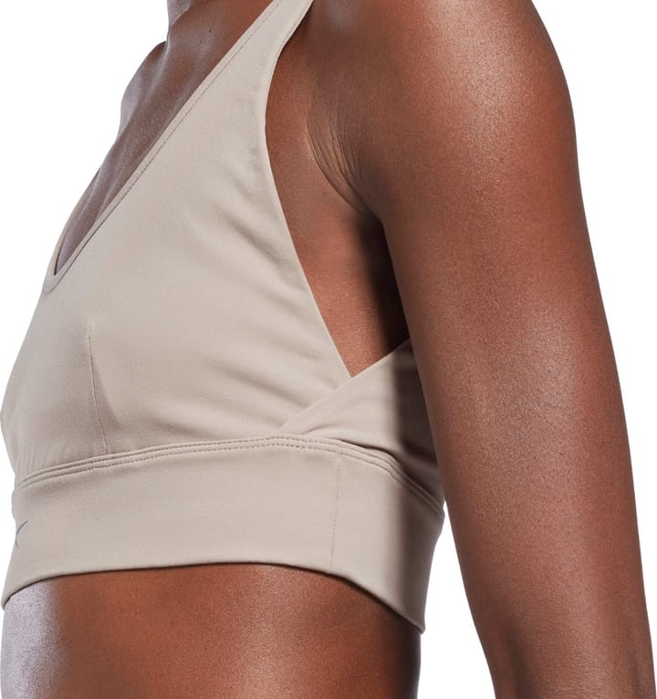 Reebok Women's Studio Reebok Stripped Minimalist Bra Boulder Grey Reebok