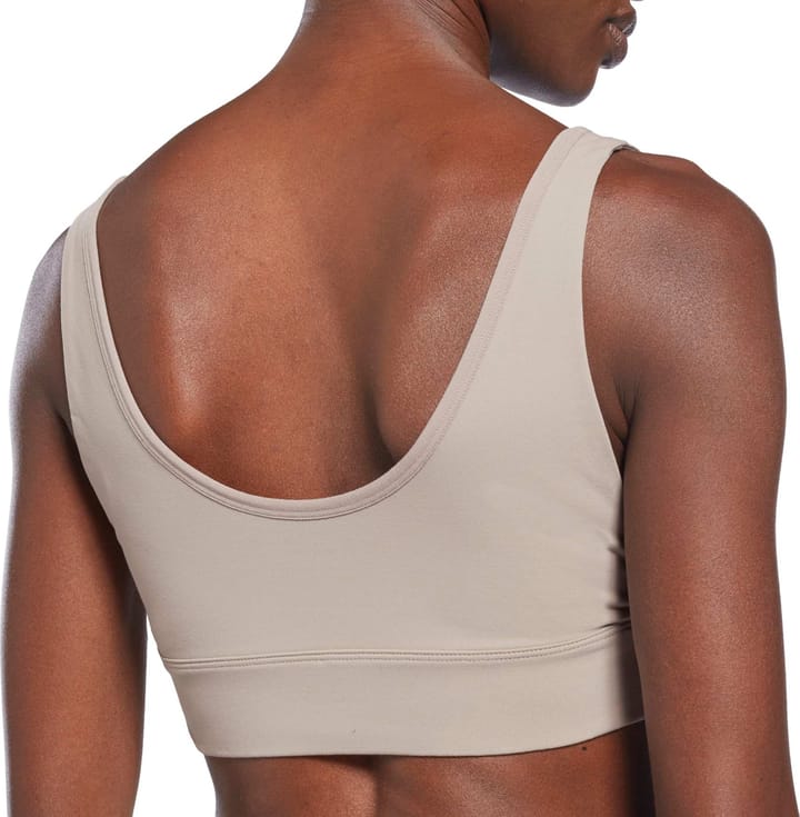 Reebok Women's Studio Reebok Stripped Minimalist Bra Boulder Grey Reebok