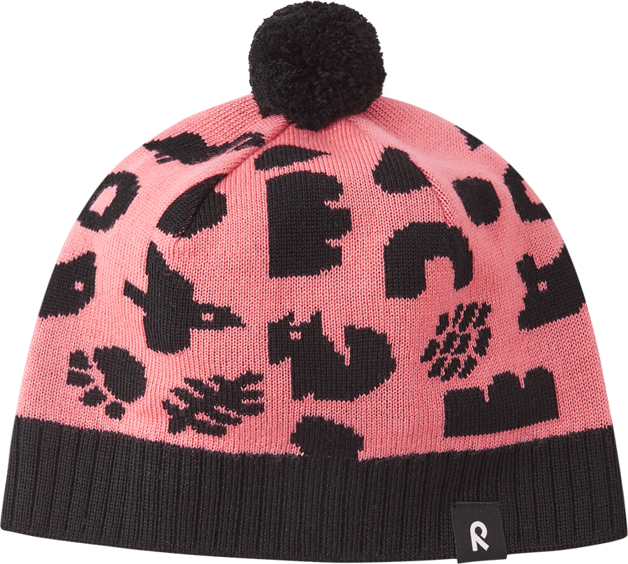 Kids' Beanie Kuviot Pink coral 4231