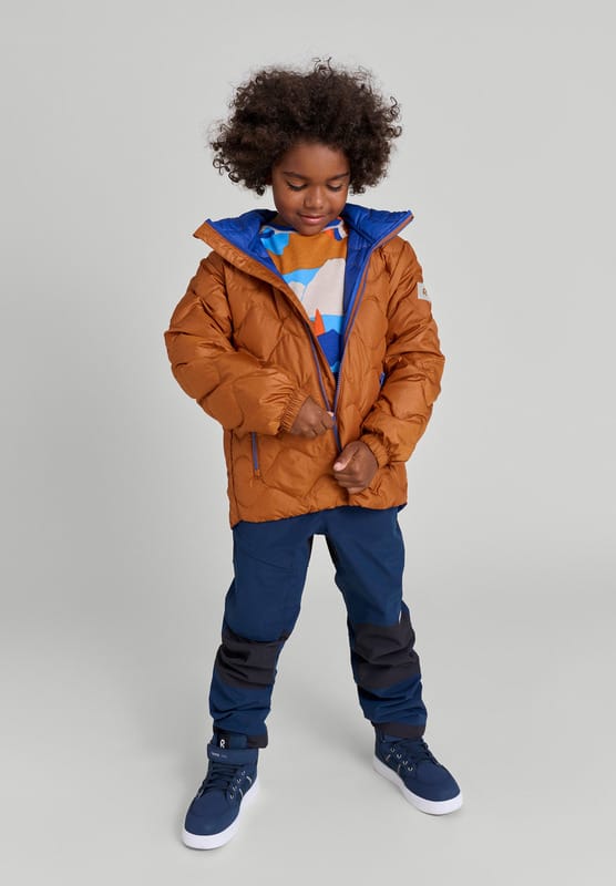 Kids' Fossila Down Jacket Cinnamon Brown Reima
