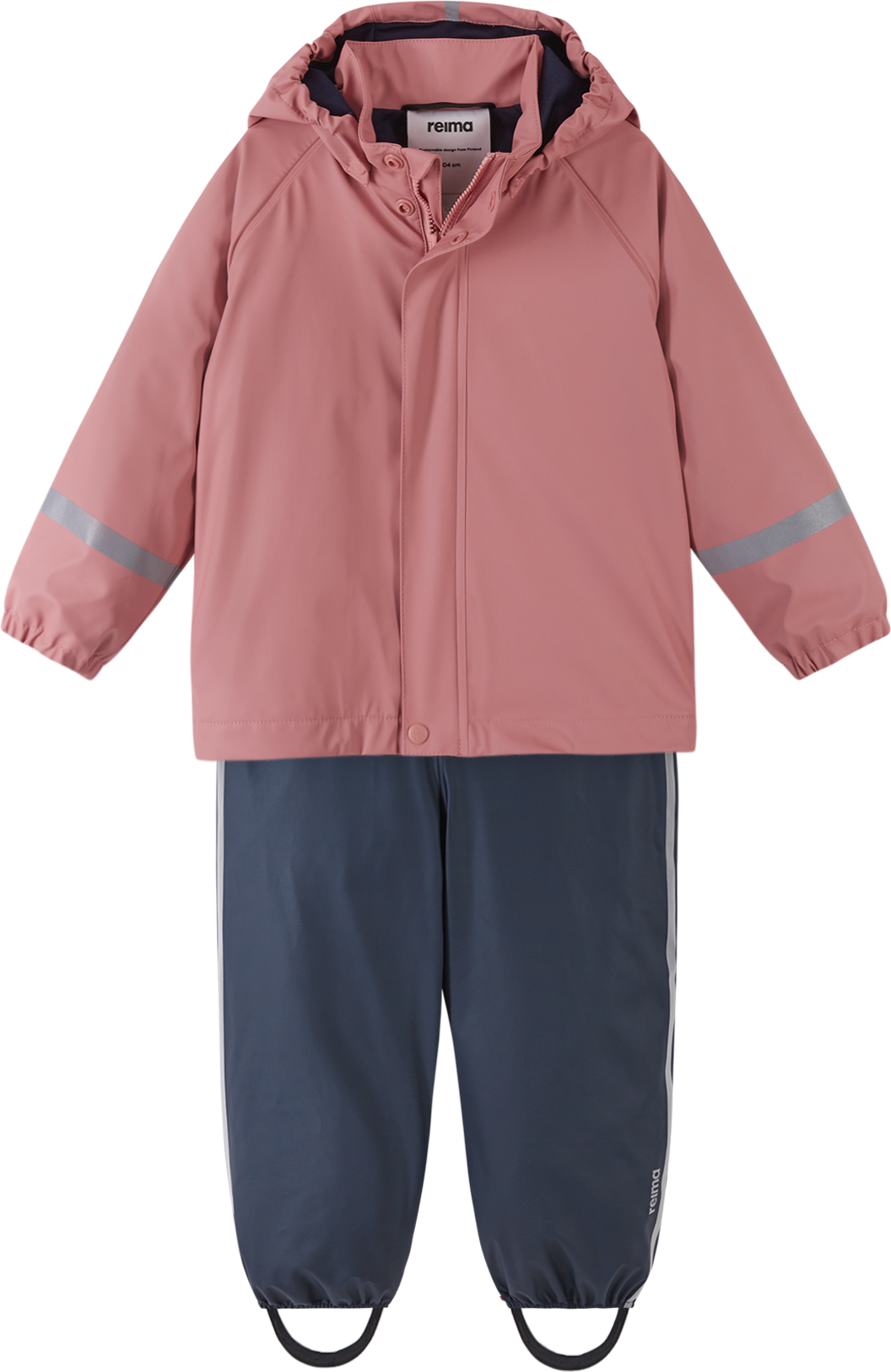 Reima Kids' Tipotella Rain Outfit Rose Blush 116 cm, Rose Blush