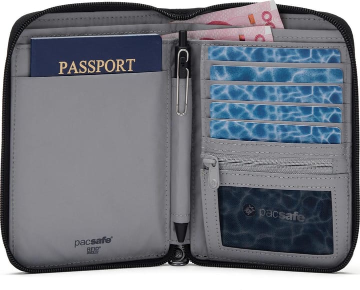 Pacsafe RFIDsafe Compact Travel Organizer Jet Black Pacsafe