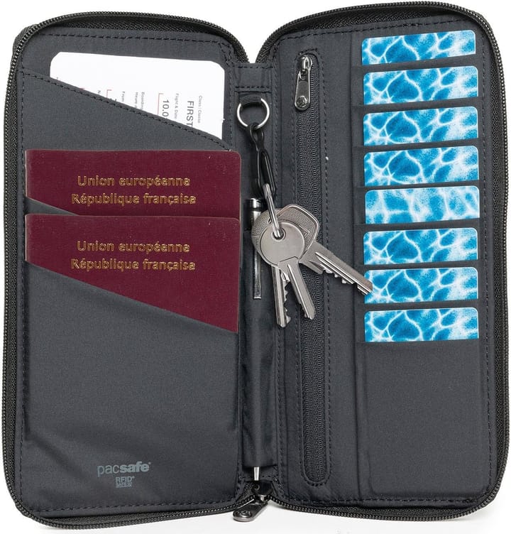 Pacsafe RFIDsafe RFID Blocking Travel Wallet Jet Black Pacsafe