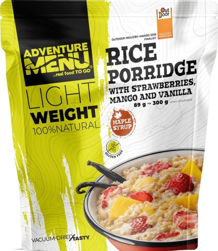 Adventure Menu Rice Porridge With Strawberries, Mango And Vanilla Nocolour Adventure Menu