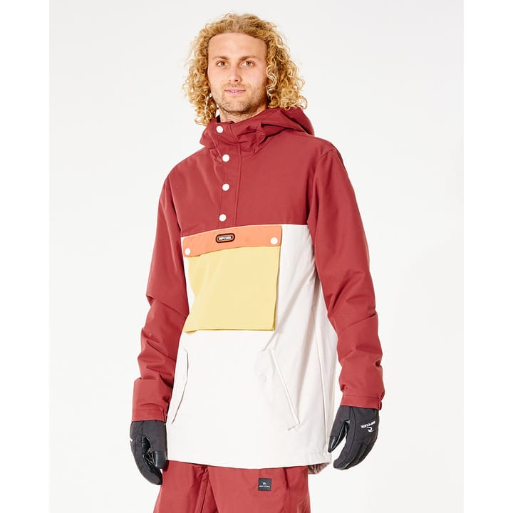 Rip Curl Men's Primative Anorak Jacket Maroon Rip Curl