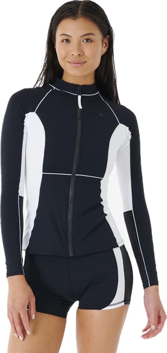 Rip Curl Women's Mirage Ultimate Long Sleeve Rashguard Black/White Rip Curl