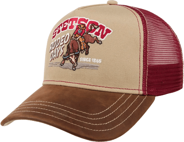 Stetson Rodeo Days Trucker Cap Beige/Red Stetson