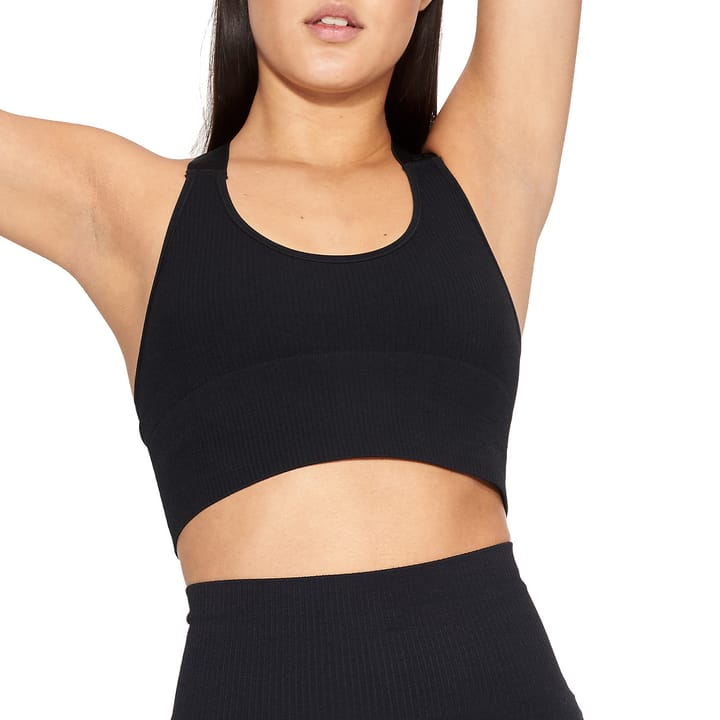 Seamless Rib Sportsbra Black Röhnisch