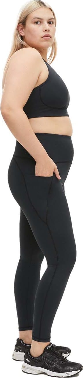 Women's Flattering Curved High Waist Tights Black Röhnisch