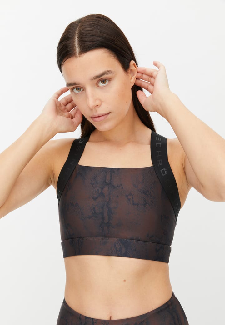 Röhnisch Women's Kay Printed Sports Bra Brown Snake Röhnisch