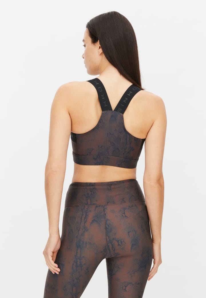 Röhnisch Women's Kay Printed Sports Bra Brown Snake Röhnisch