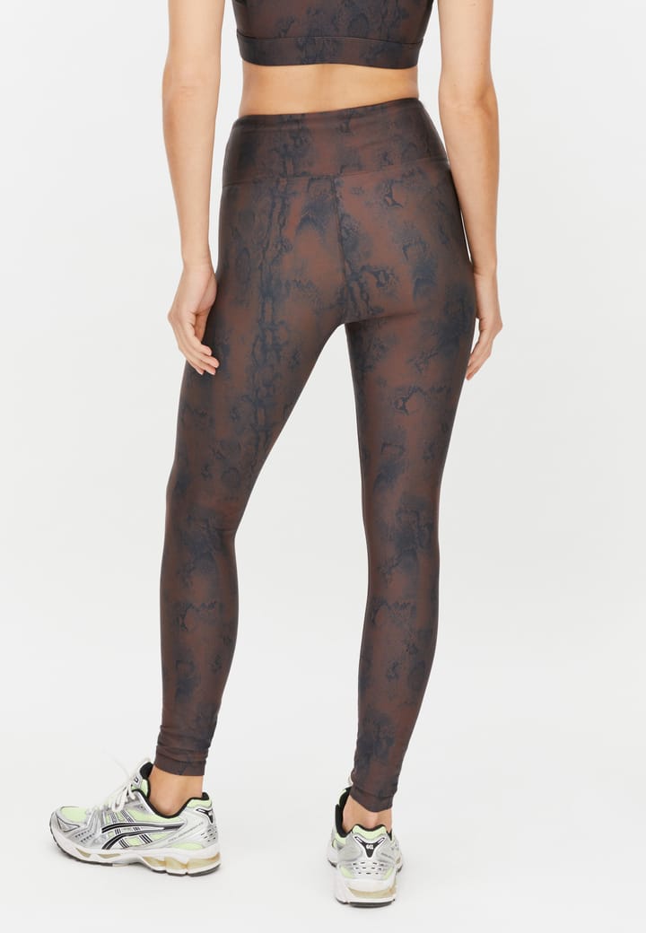 Röhnisch Women's Printed High Waist Tights Brown Snake Röhnisch