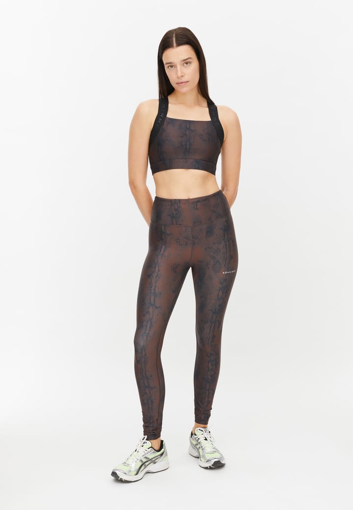 Röhnisch Women's Printed High Waist Tights Brown Snake Röhnisch