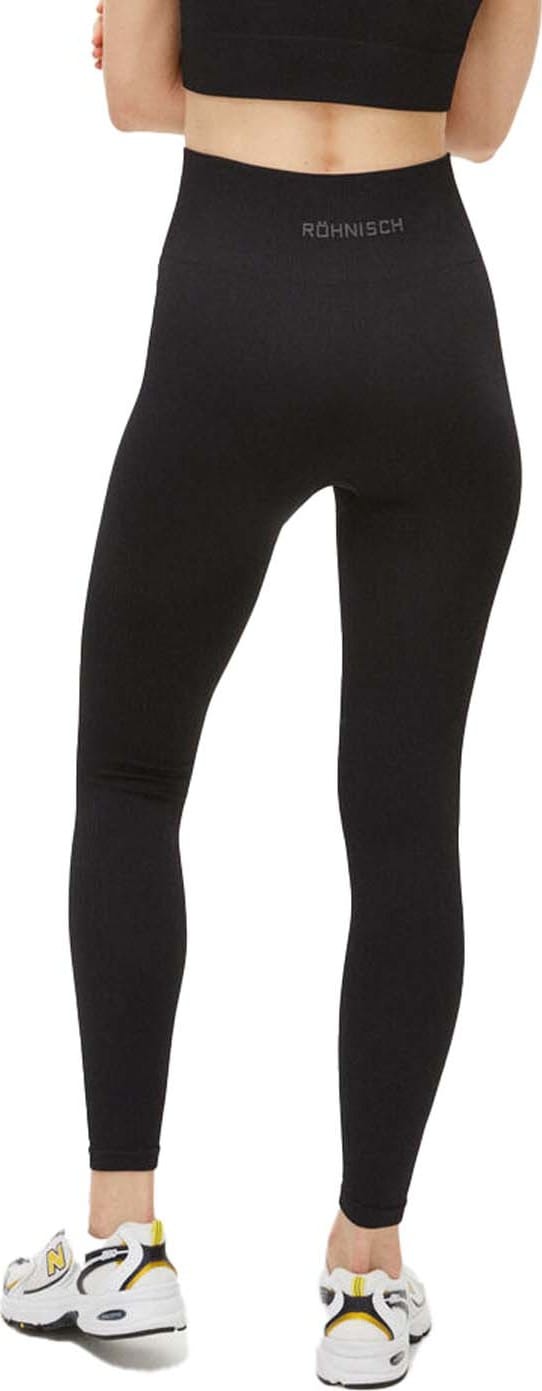 Women's Seamless Rib Tights Black