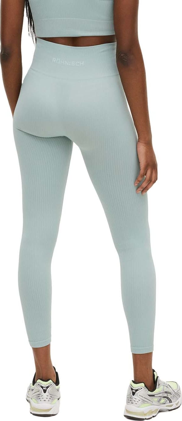 Women's Seamless Rib Tights Silver Blue Röhnisch