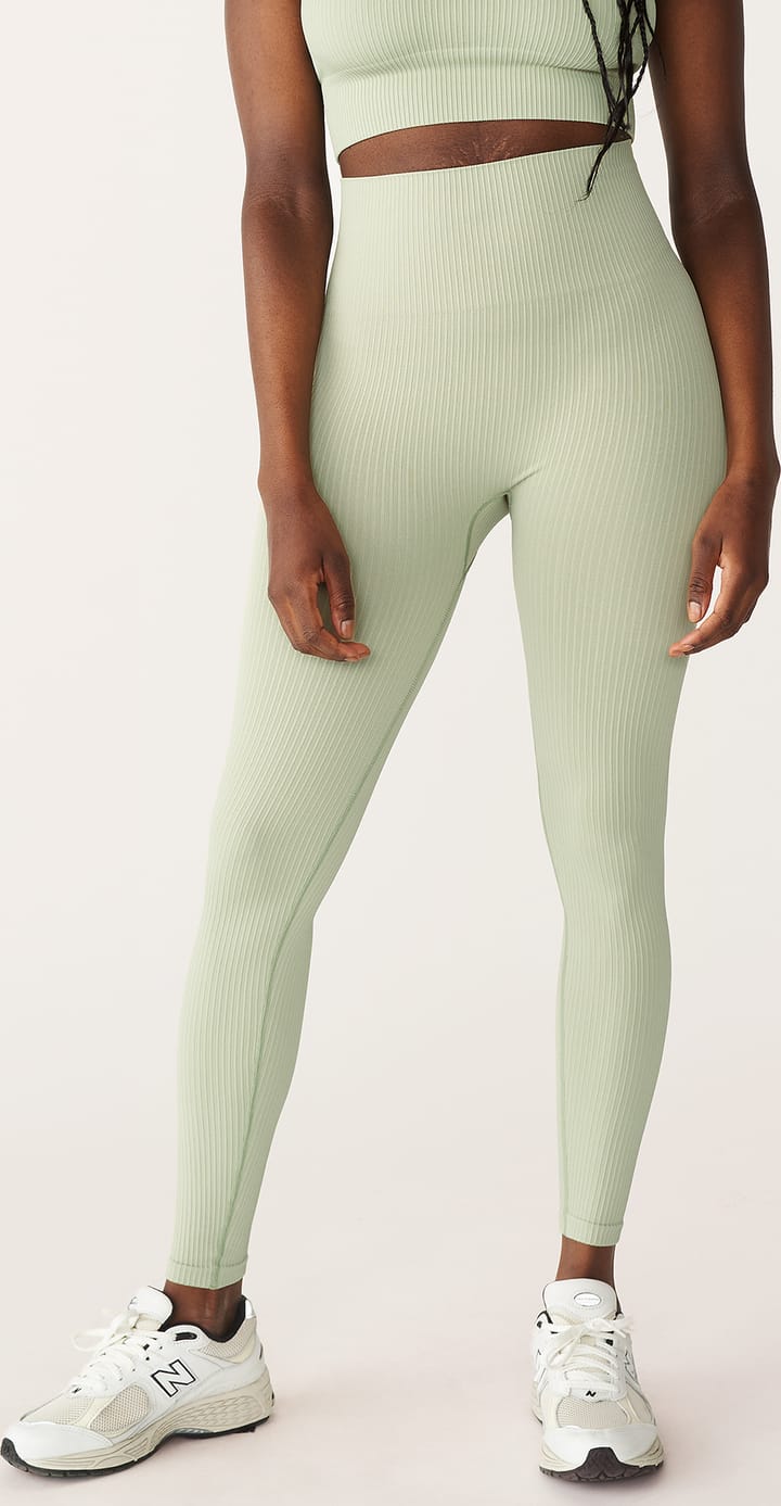 Women's Seamless Rib Tights Desert Sage Röhnisch