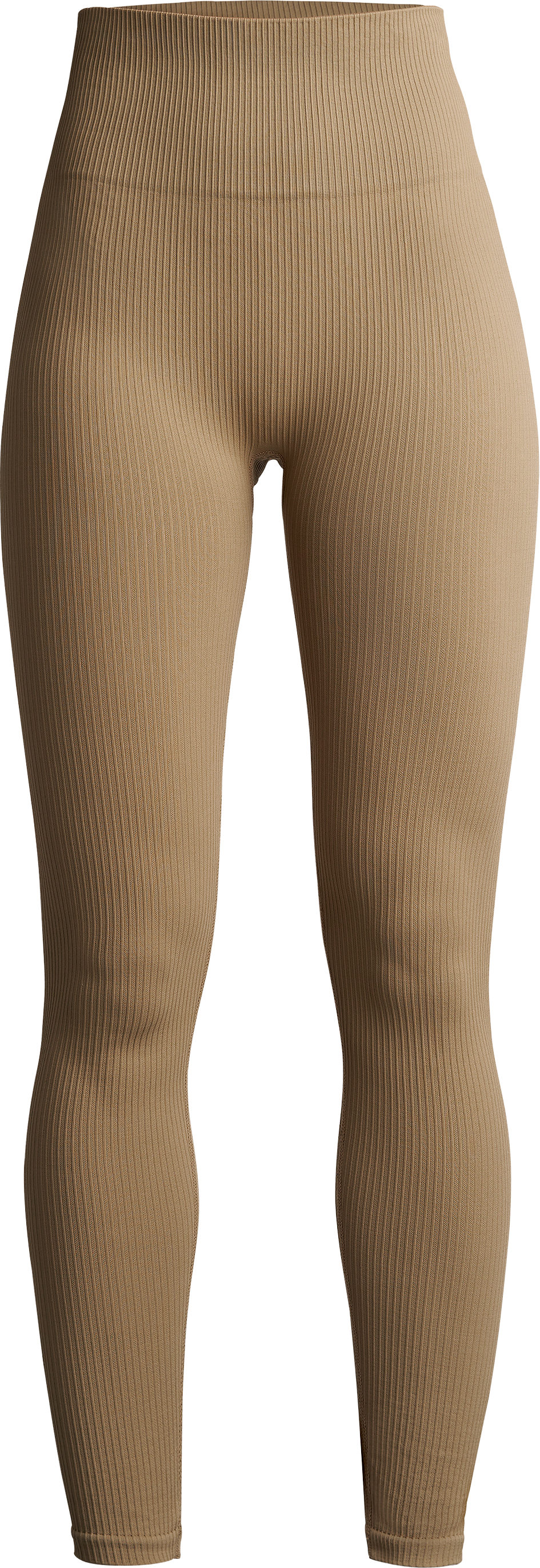 Stradivarius seamless ribbed leggings in chocolate brown