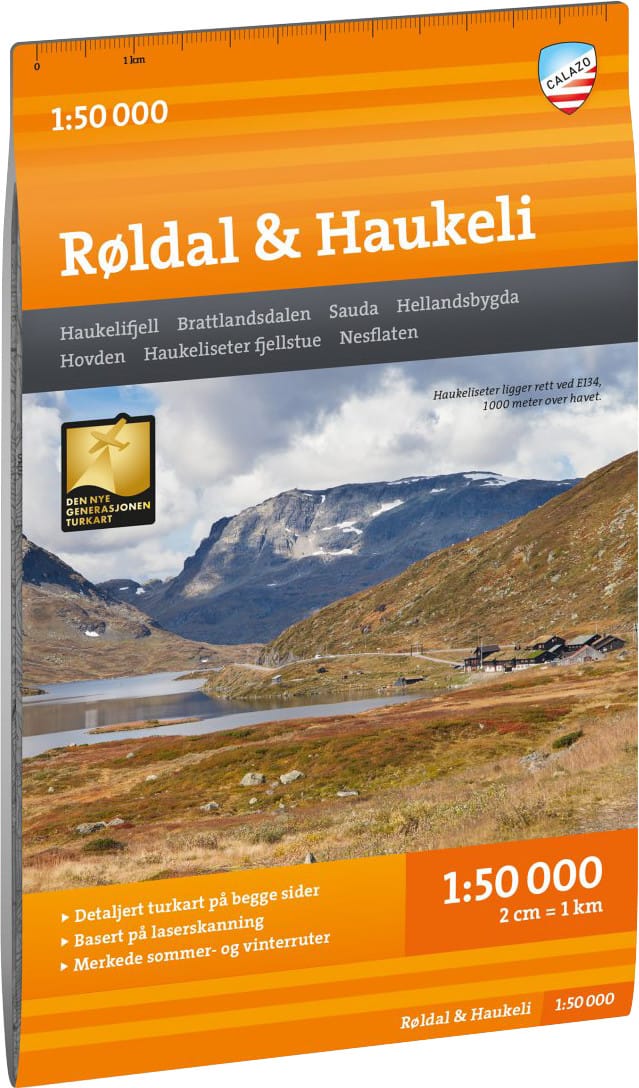 Calazo förlag Turkart Røldal & Haukeli 1:50.000 NoColour Calazo förlag