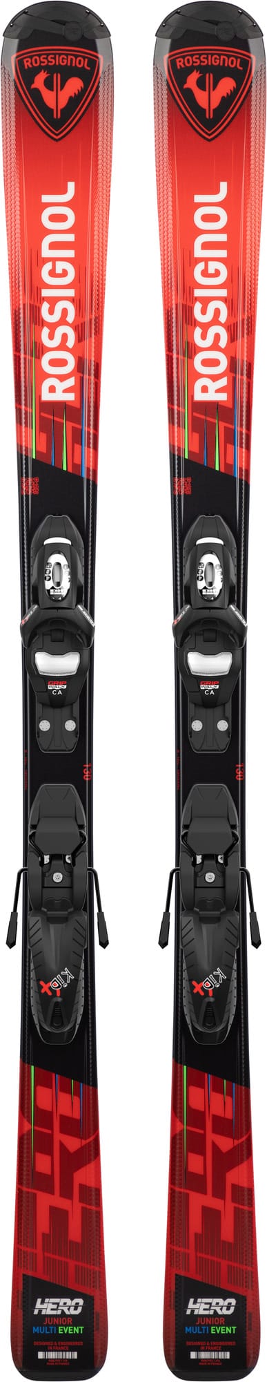 Rossignol Kids' On Piste Skis Hero JR 100-140 + Kid-X Red/Black Rossignol
