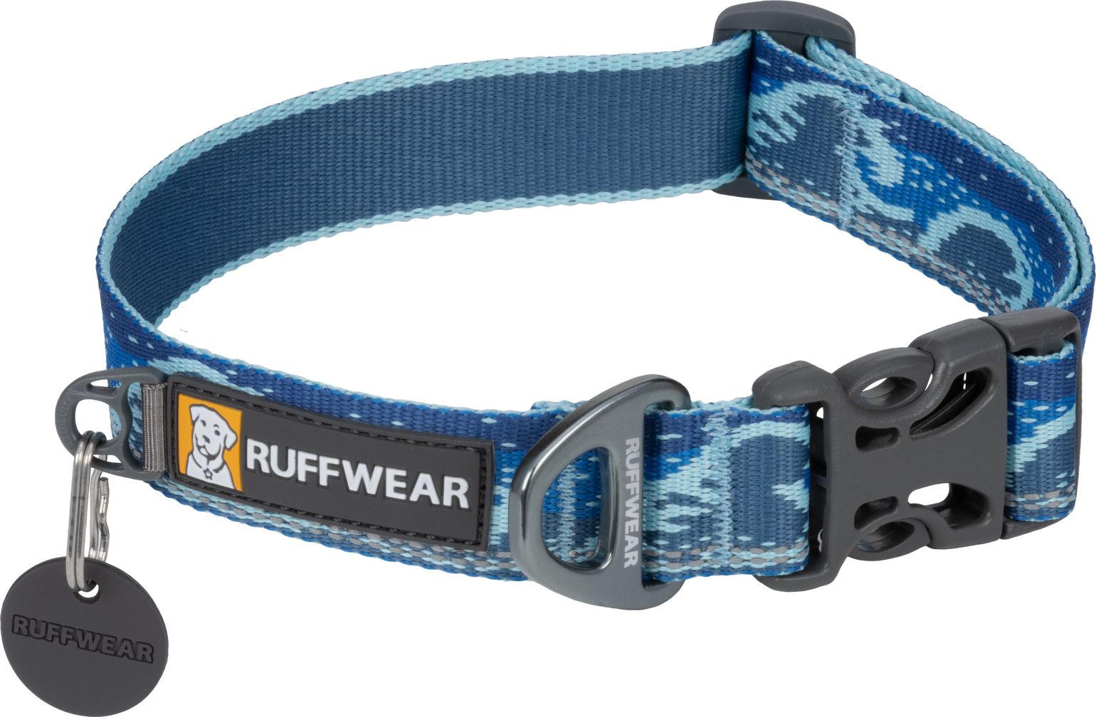 Crag Reflective Dog Collar Midnight Wave