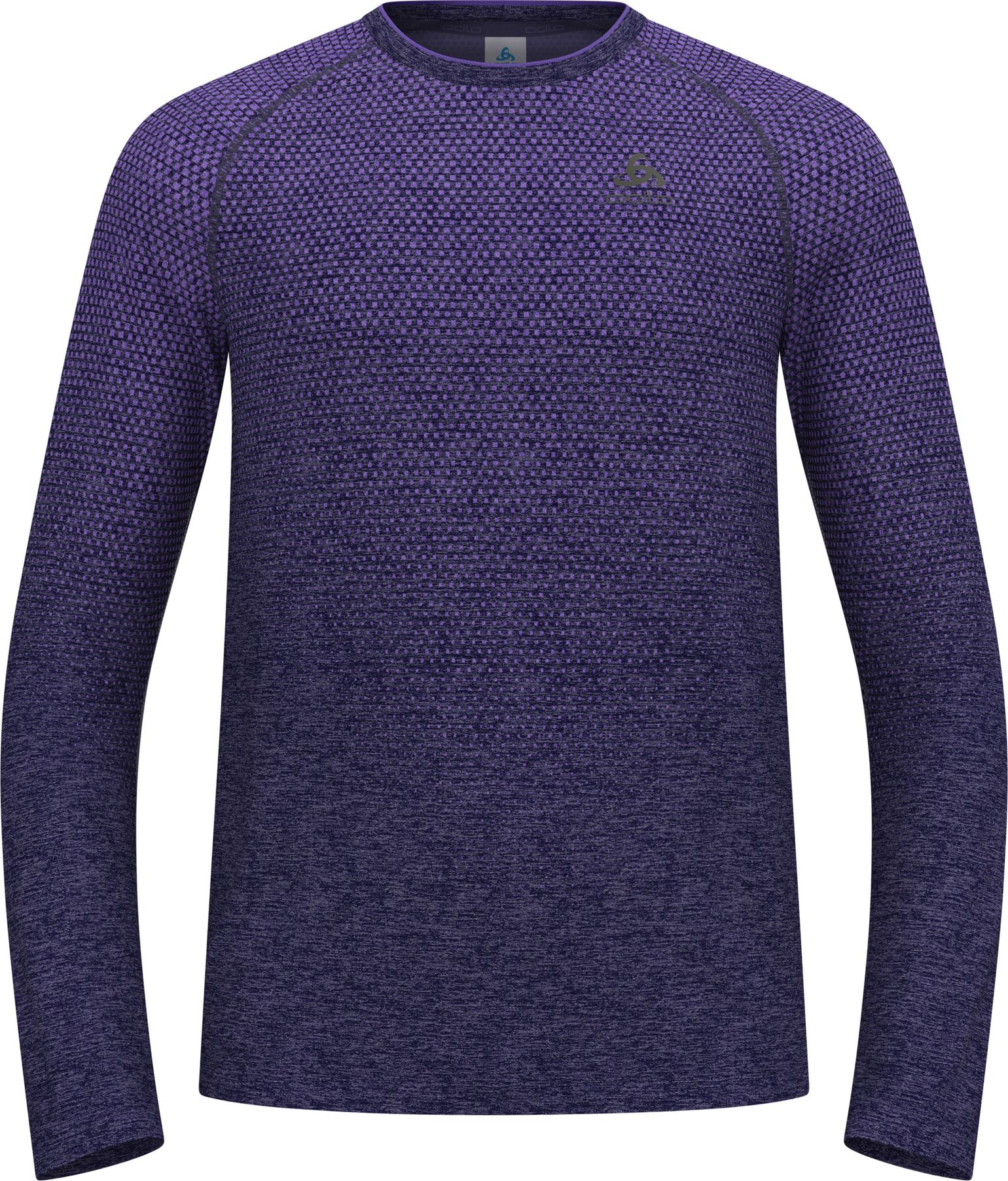 Odlo Men's T-shirt Crew Neck L/S Essential Seamless Eclipse Melange