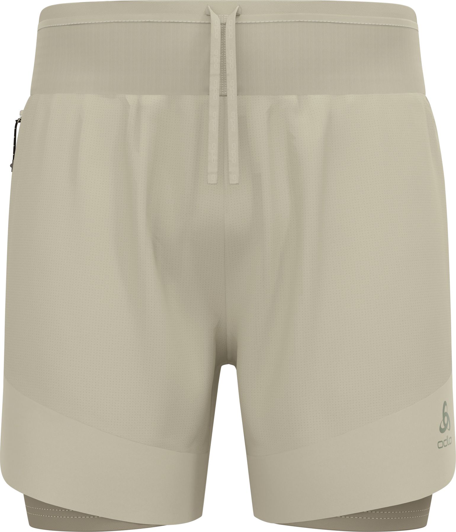 Odlo Men's Odlo X-Alp Trail 6 Inch 2-In-1 Short Agate Gray - Vetiver