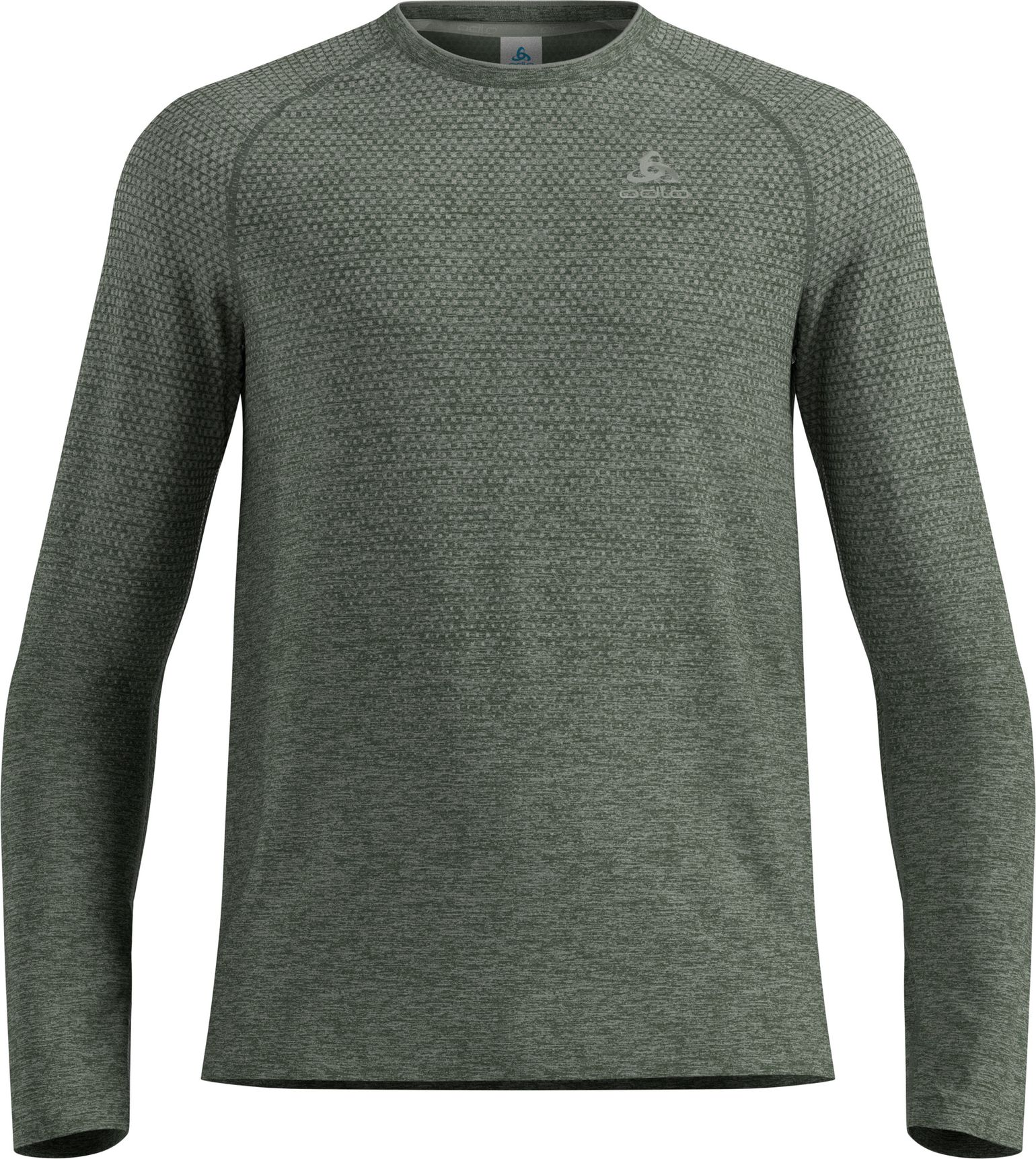 Odlo Men's T-shirt Crew Neck L/S Essential Seamless Shadow Melange