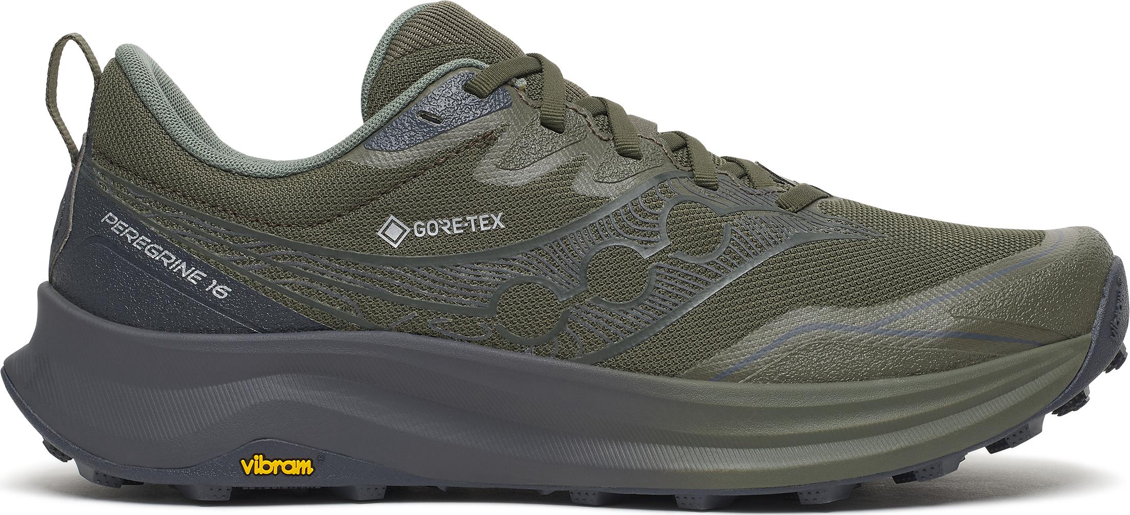 Saucony Men's Peregrine 16 GORE-TEX Fatigue/ebony