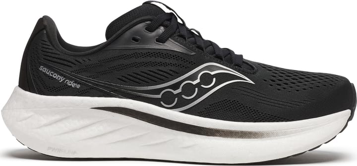 Saucony Women's Ride 18 Wide Black/white Saucony