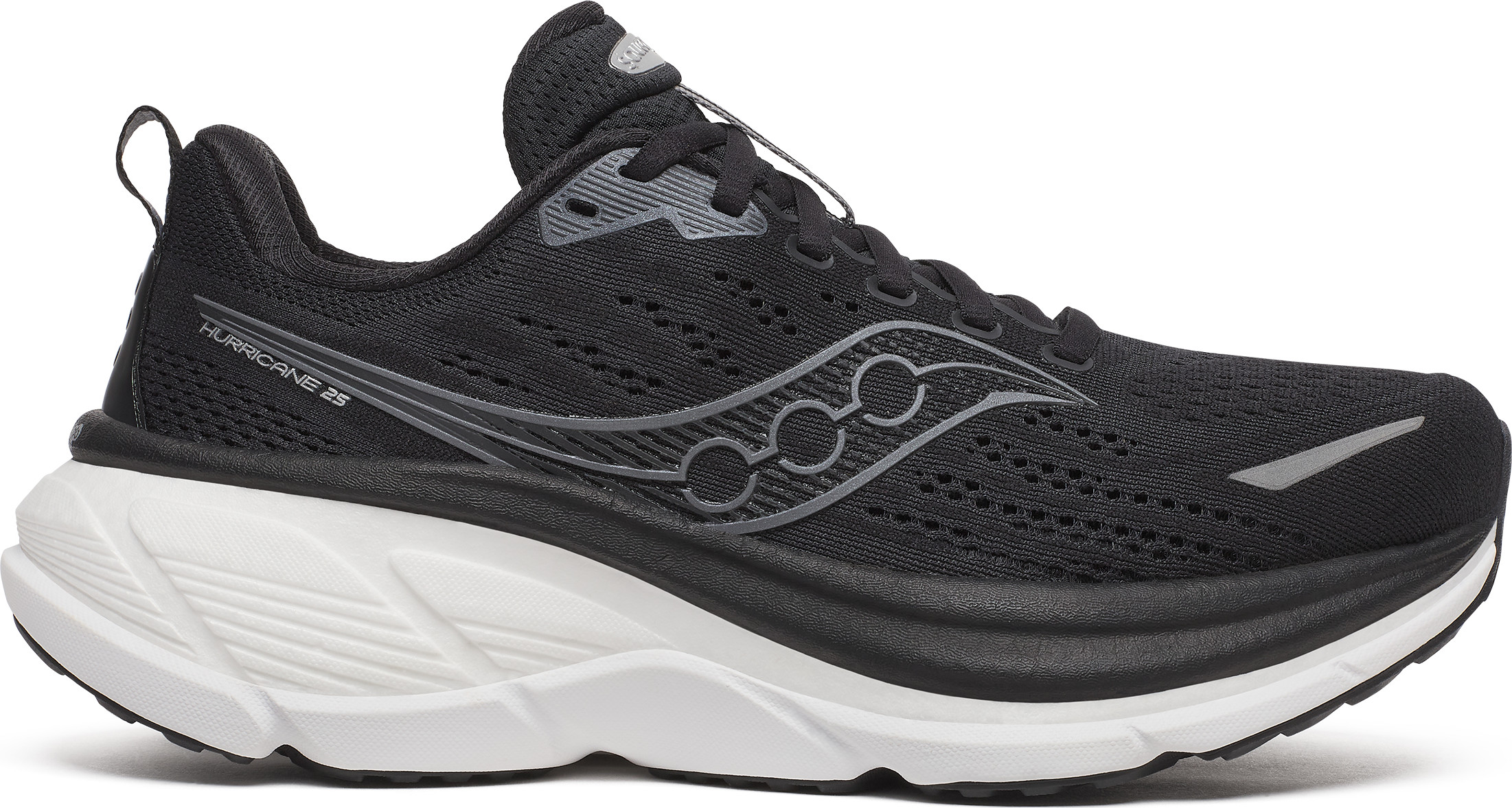 Saucony Women's Hurricane 25 Wide Black/white