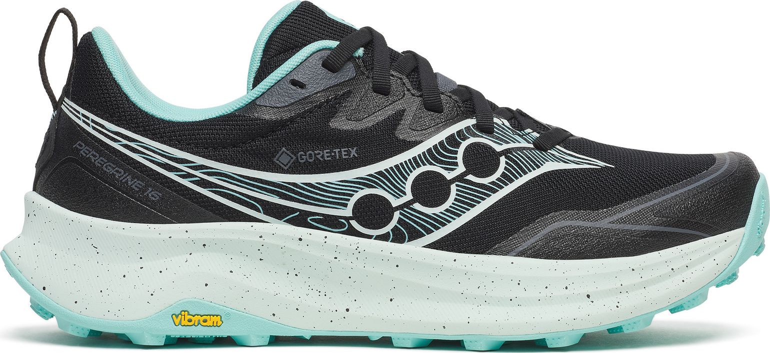 Saucony Women's Peregrine 16 GORE-TEX Black/aqua