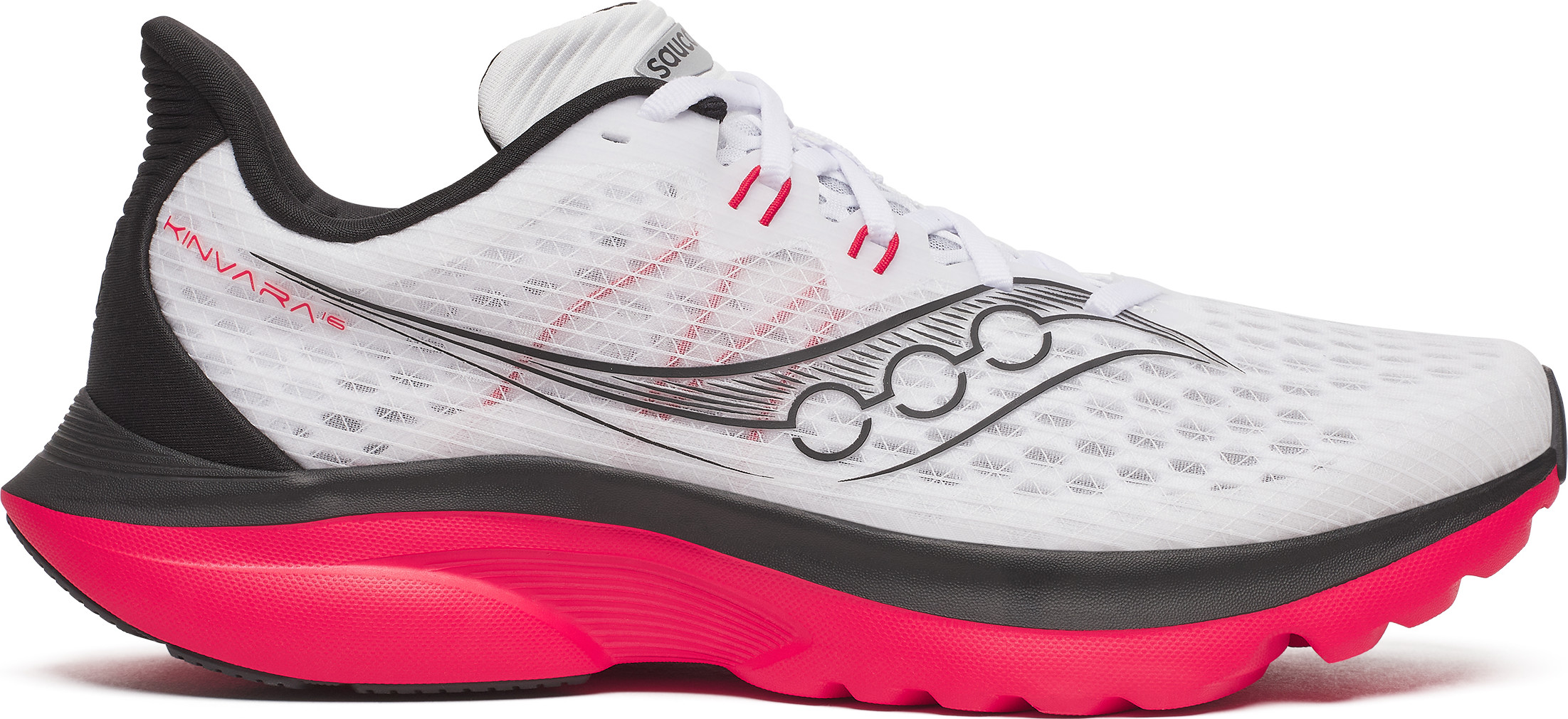 Saucony Men's Kinvara 16 White/red Løpesko 44