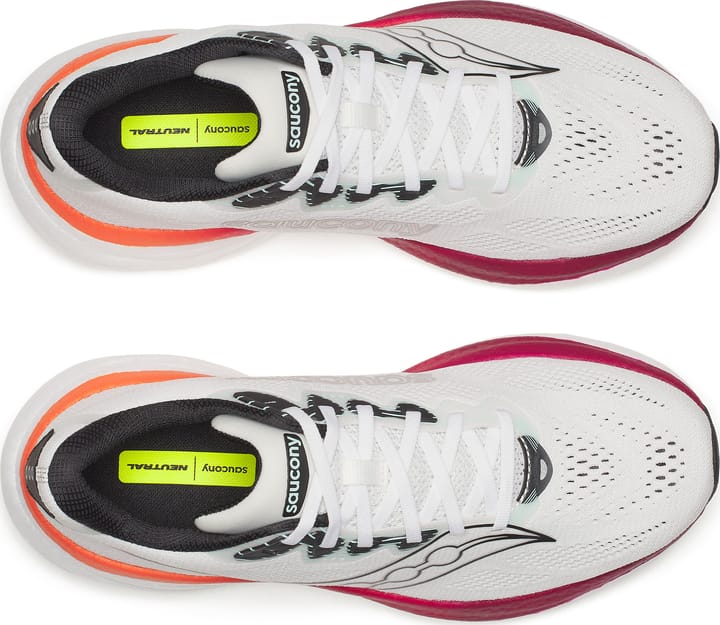 Saucony Men's Ride 19 White/Srimson Saucony